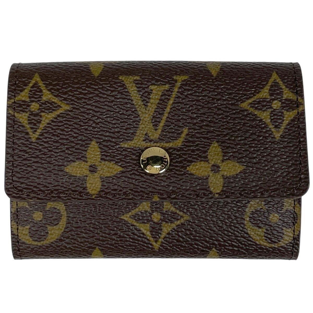 Louis Vuitton Porte-Monnaie Plat Coin Case Monogram Brown
