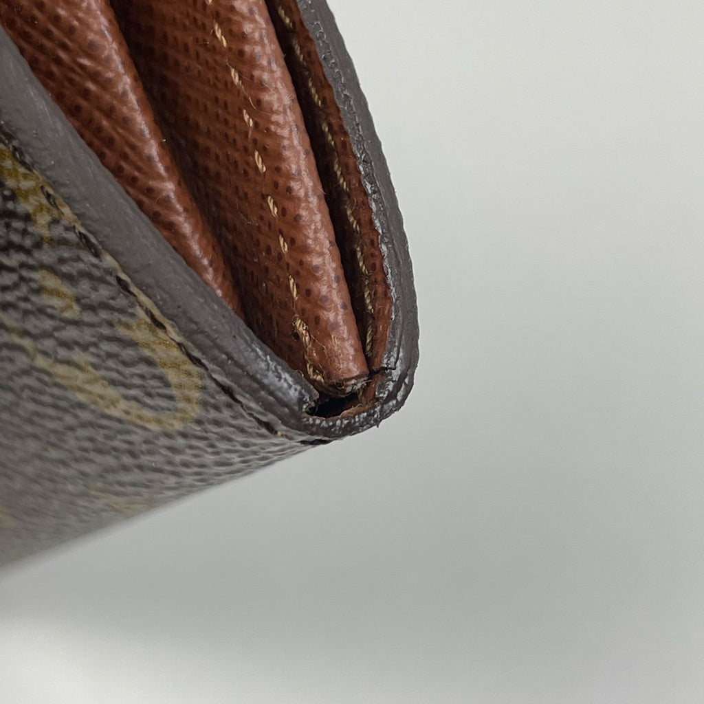 Louis Vuitton Porte-Monnaie Plat Coin Case Monogram Brown — view 3