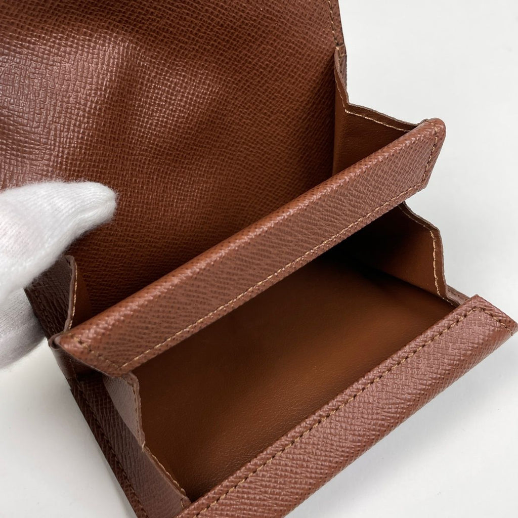 Louis Vuitton Porte-Monnaie Plat Coin Case Monogram Brown — view 5