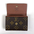 Louis Vuitton Porte-Monnaie Plat Coin Case Monogram Brown — view 6