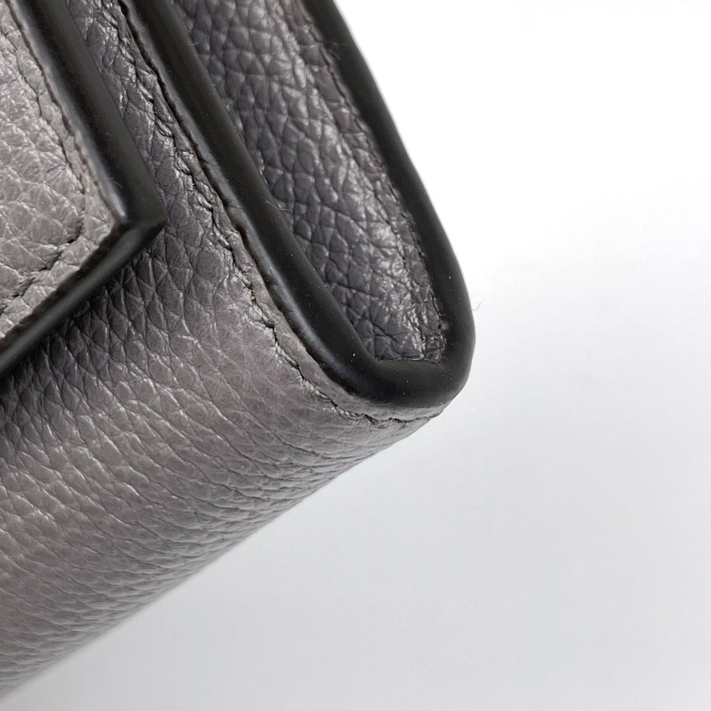 Gucci Zumi Continental Wallet Bifold Leather Gray — view 3