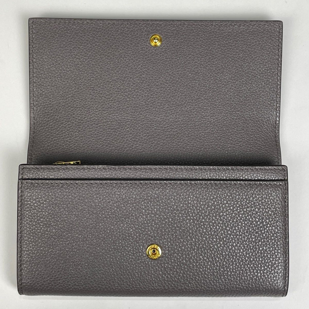 Gucci Zumi Continental Wallet Bifold Leather Gray — view 7