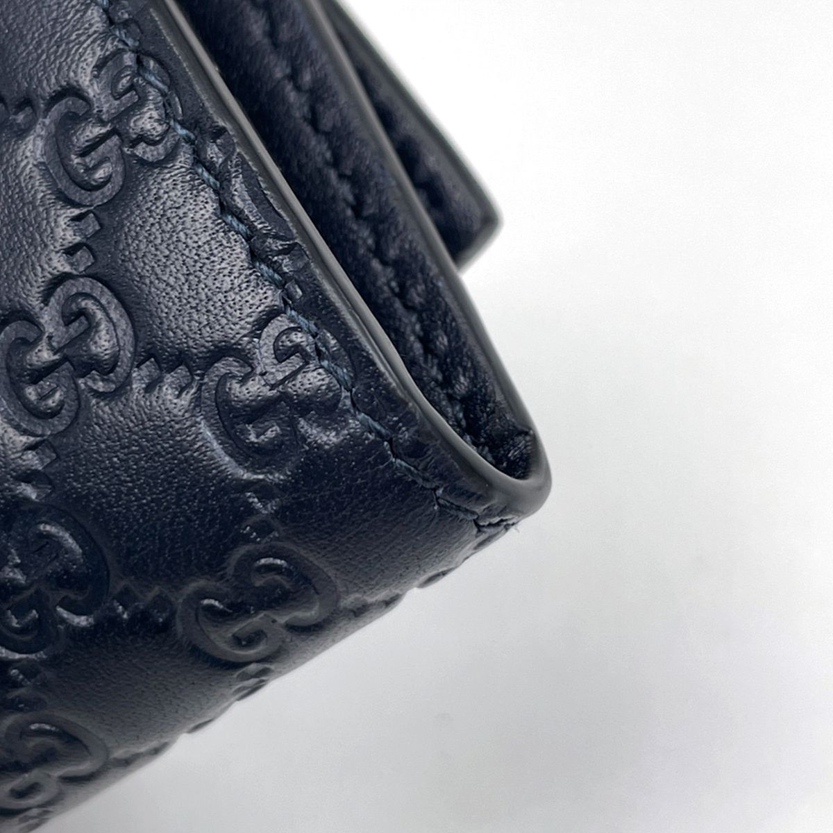Gucci Micro Guccissima 6 Key Case Key Holder Key Hook Marais the Navy — view 3