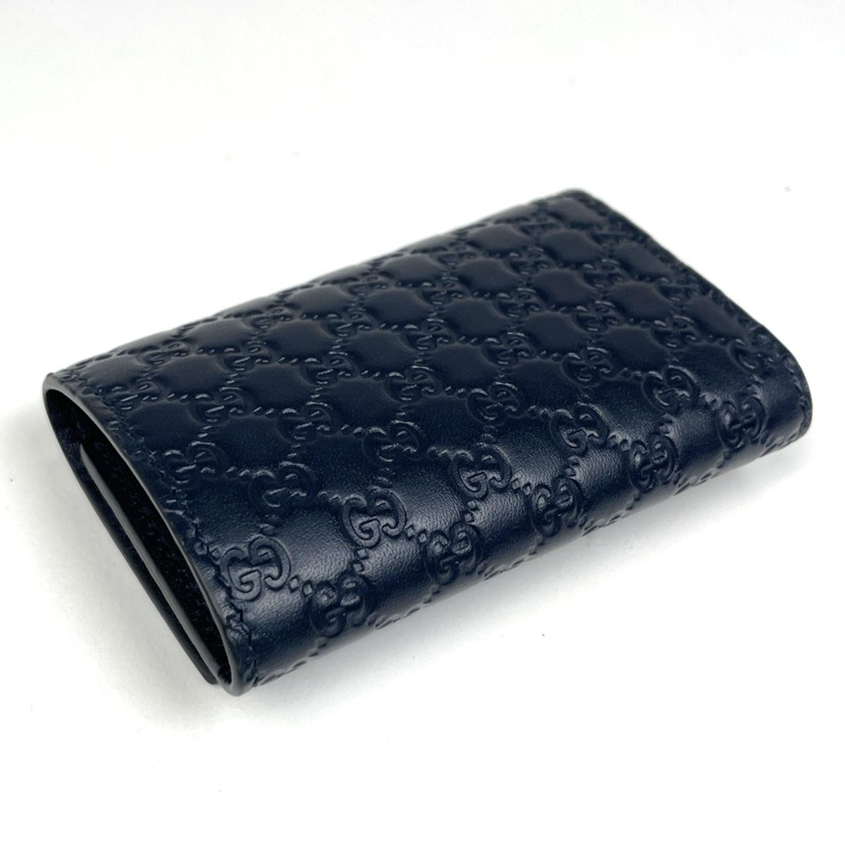 Gucci Micro Guccissima 6 Key Case Key Holder Key Hook Marais the Navy — view 2