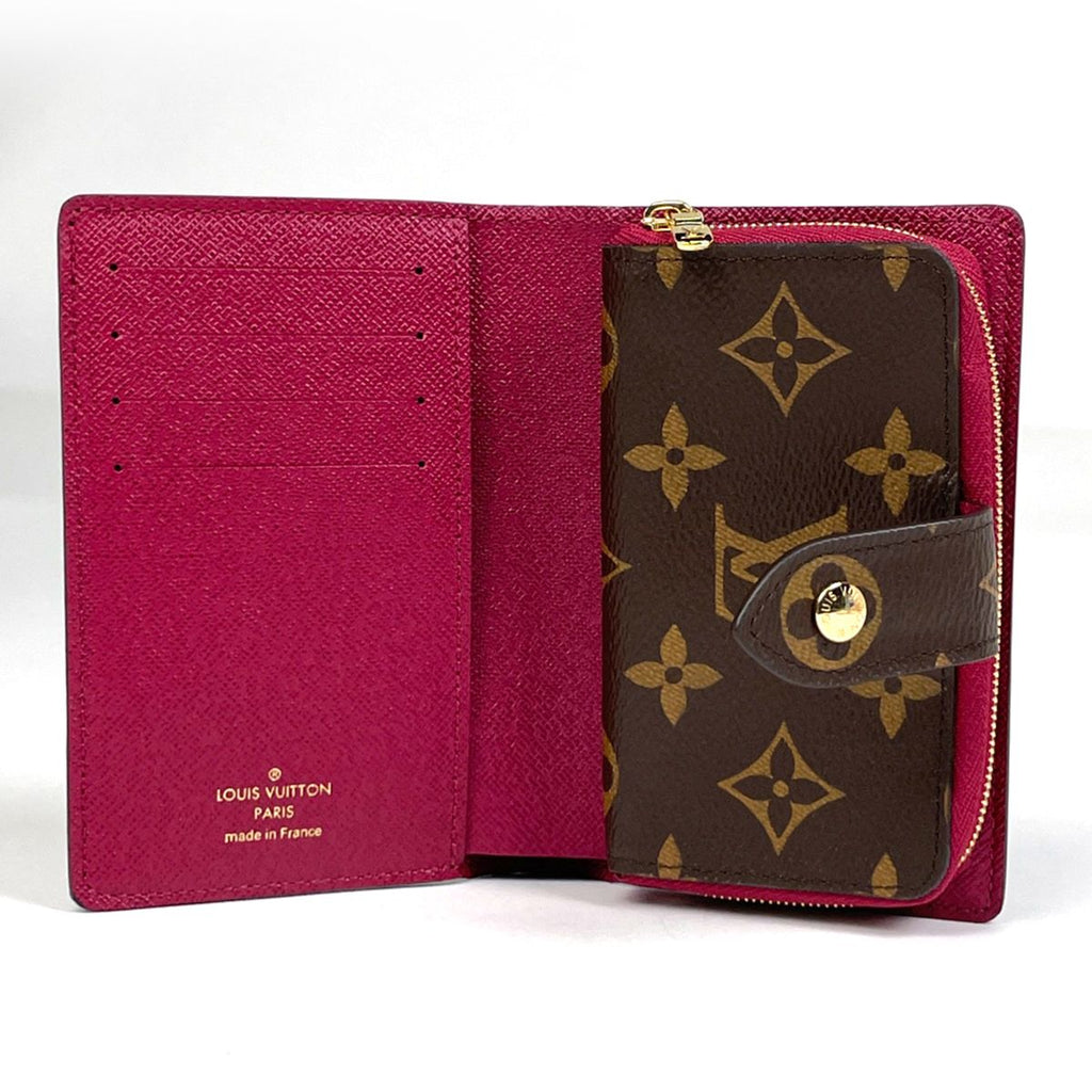 Louis Vuitton Portefeuille Juliette Bifold Wallet Monogram Brown Fuchsia — view 7