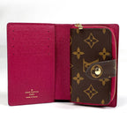 Louis Vuitton Portefeuille Juliette Bifold Wallet Monogram Brown Fuchsia — view 7