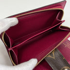 Louis Vuitton Portefeuille Juliette Bifold Wallet Monogram Brown Fuchsia — view 6