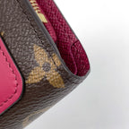 Louis Vuitton Portefeuille Juliette Bifold Wallet Monogram Brown Fuchsia — view 3
