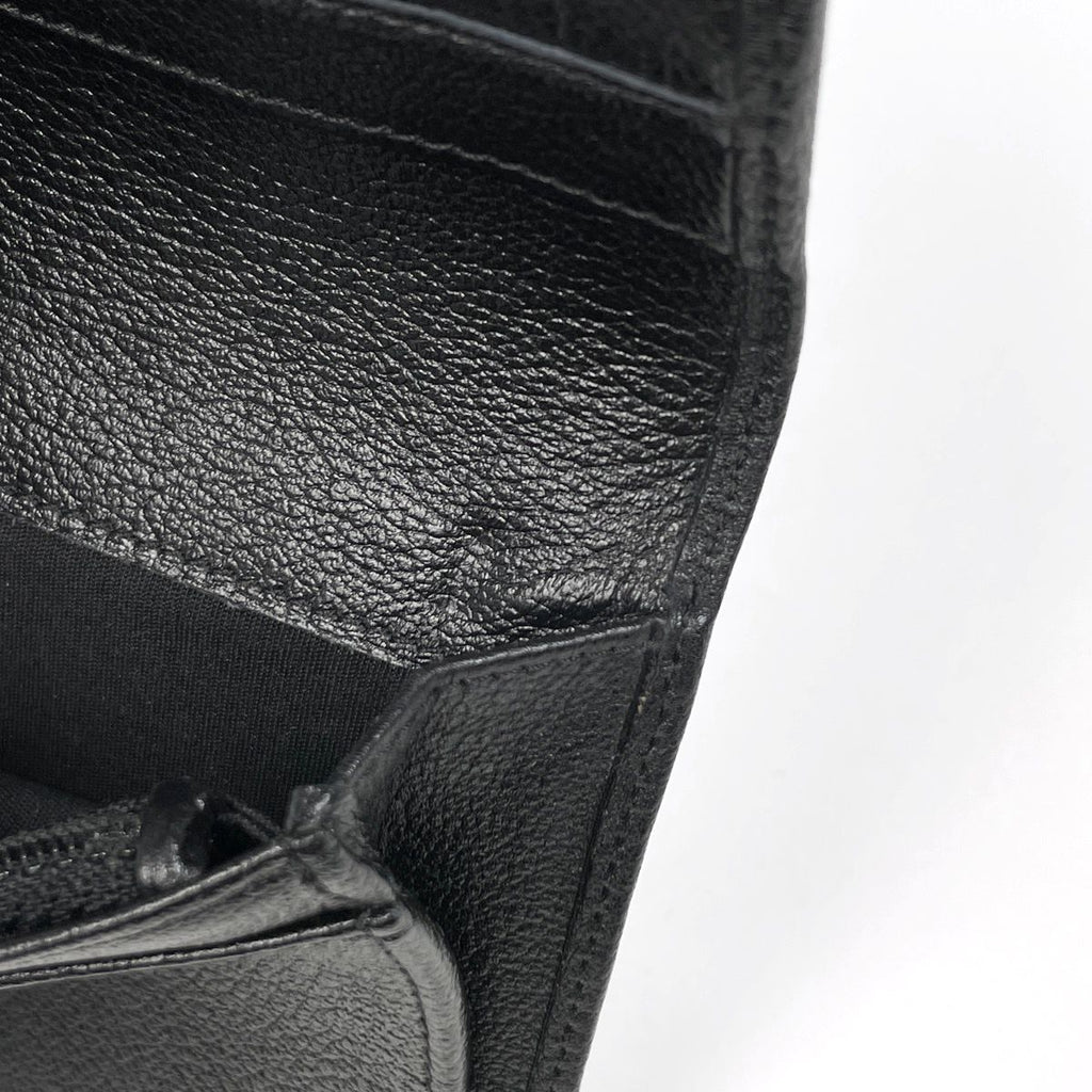 Chanel Camellia Bifold Wallet CC Logo Leather Black — view 4