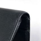 Chanel Coco Button Bifold Wallet CC Logo Leather Black — view 4