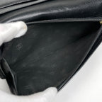 Chanel Coco Button Bifold Wallet CC Logo Leather Black — view 6