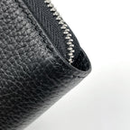 Gucci Logo Wallet Zip Around Leather Black — view 3
