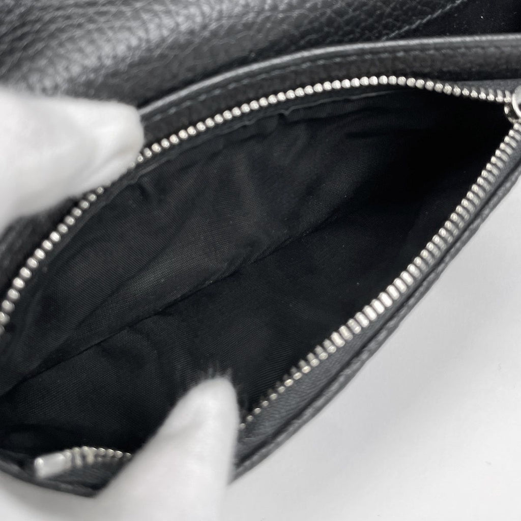 Gucci Logo Wallet Zip Around Leather Black — view 5