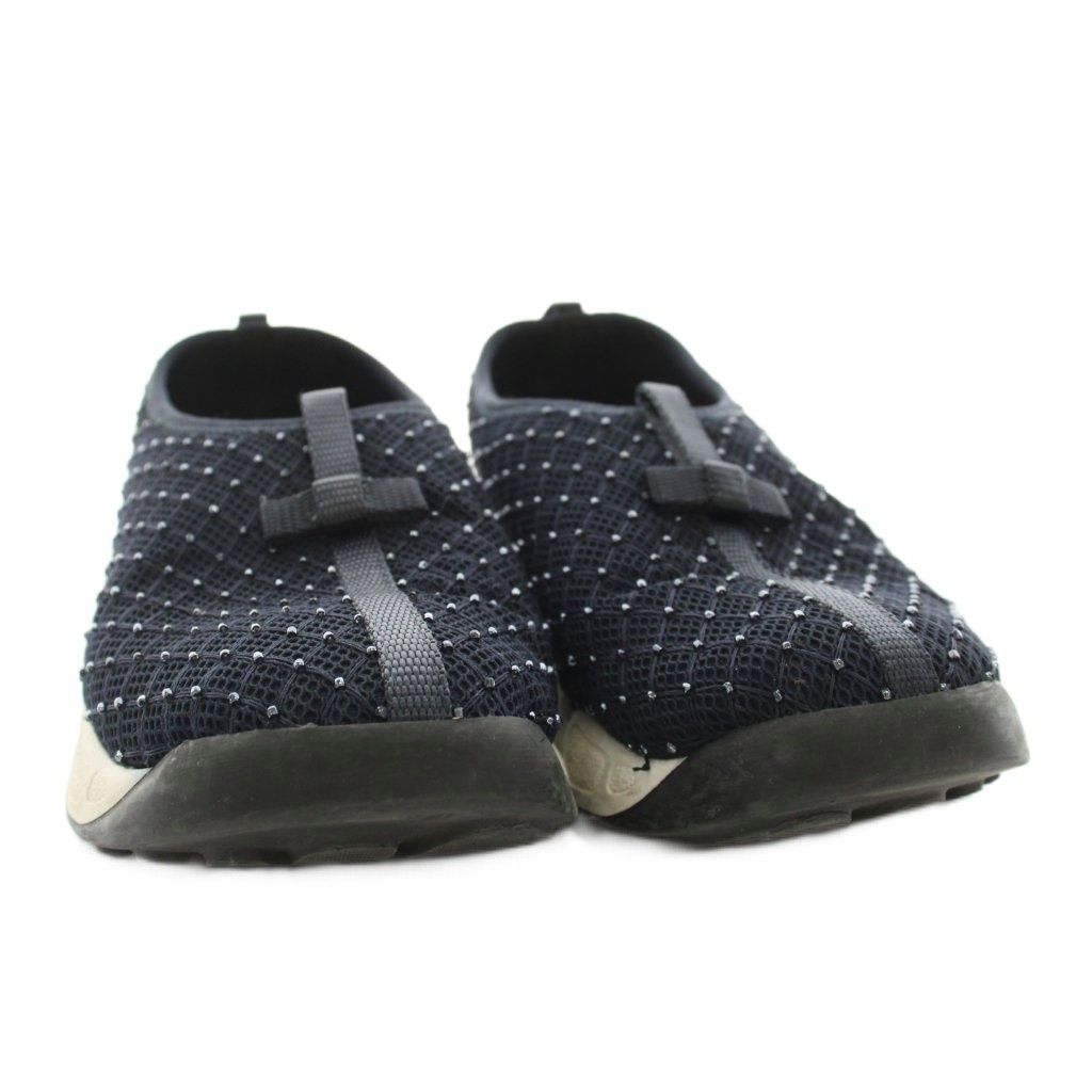 Dior Mesh Sneakers Slip on Shoes Bead Decoration Blue Navy — view 3