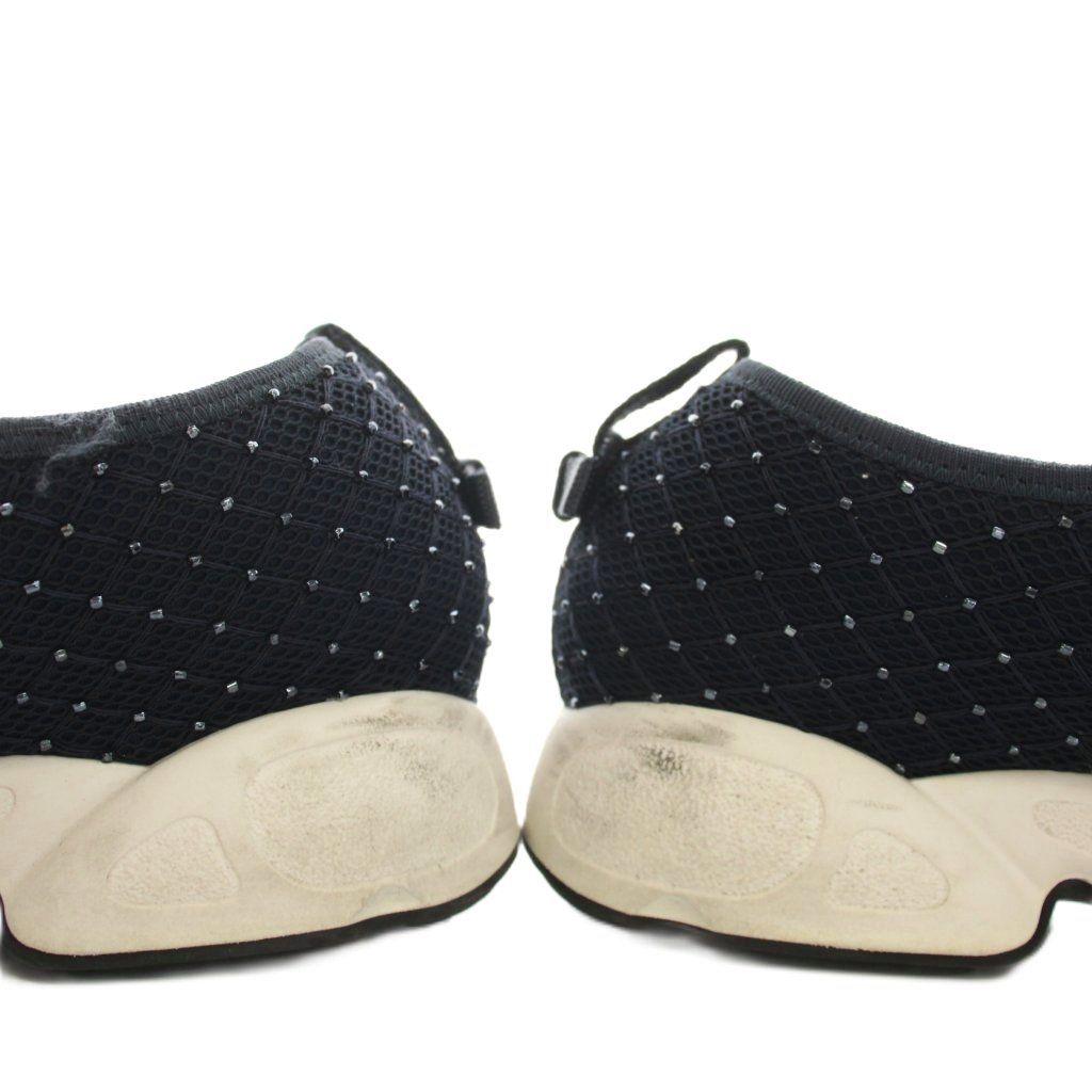 Dior Mesh Sneakers Slip on Shoes Bead Decoration Blue Navy — view 6