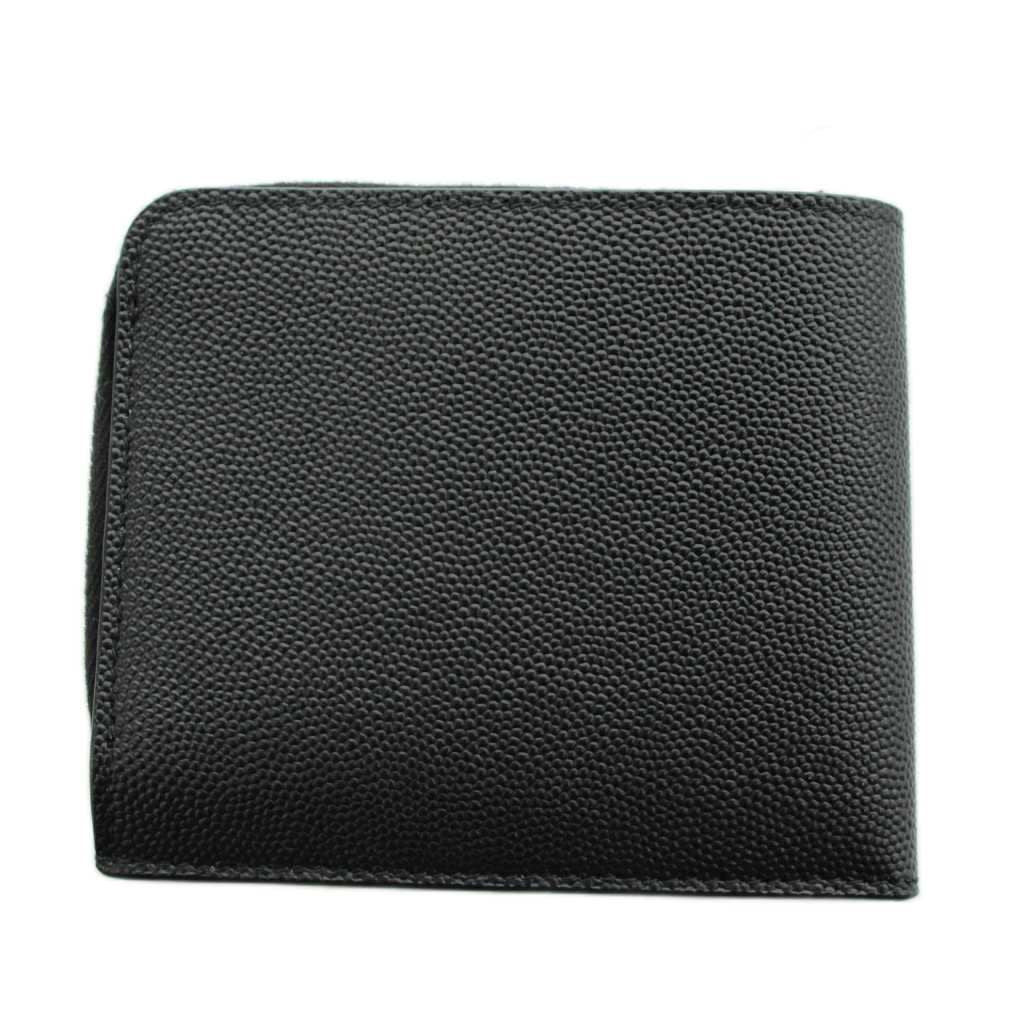 Saint Laurent Paris East West Zip Wallet Bifold Coin Purse Leather Black — view 2
