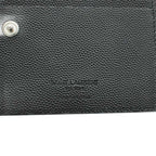 Saint Laurent Paris East West Zip Wallet Bifold Coin Purse Leather Black — view 3