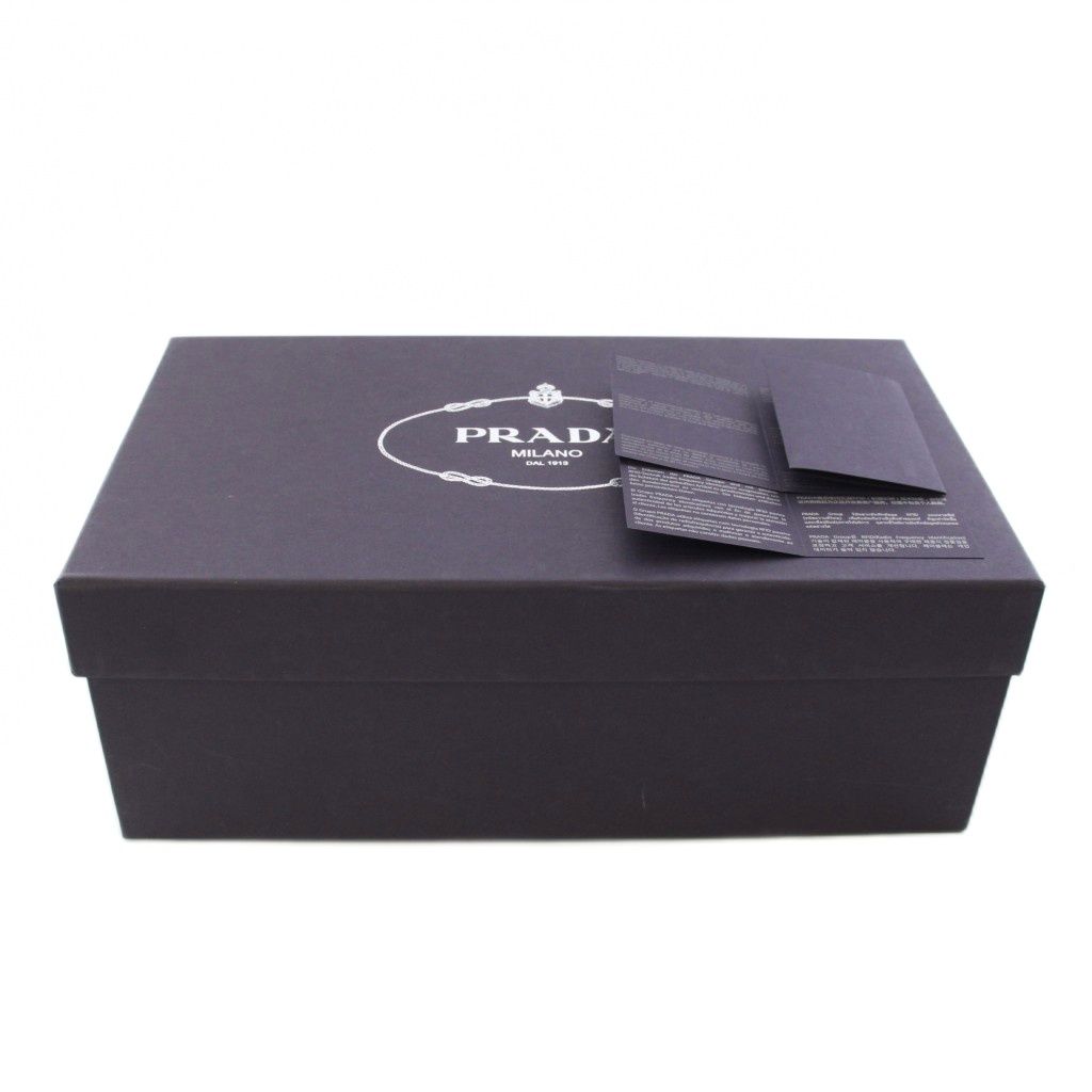 Prada Driving Shoes Flat Leather 36.5 Navy TK 52 — view 9
