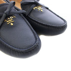 Prada Driving Shoes Flat Leather 36.5 Navy TK 52 — view 3