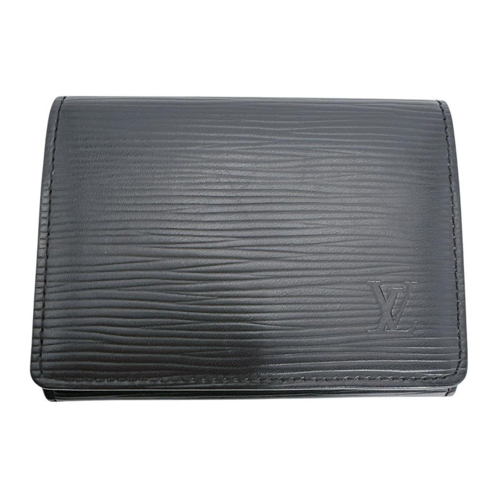 Louis Vuitton Epi Business Card Holder Amberop Carte de Visite Case Black