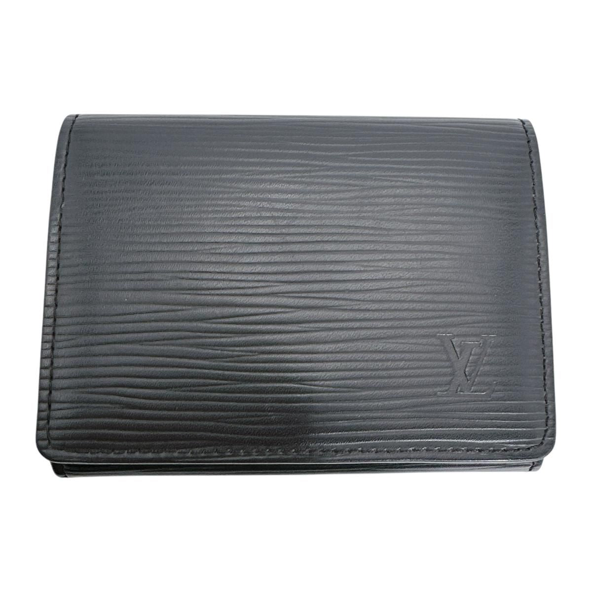 Louis Vuitton Epi Business Card Holder Amberop Carte de Visite Case Black