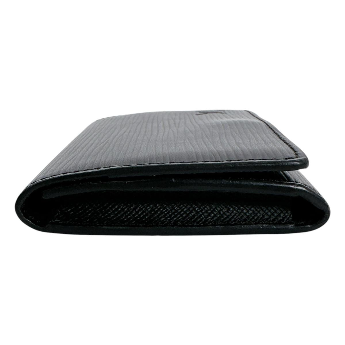 Louis Vuitton Epi Business Card Holder Amberop Carte de Visite Case Black — view 4