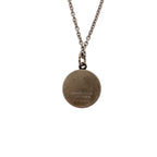 Hermes Bijouterie Fantaisie White Butterfly Coin Necklace Silver — view 3