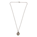 Hermes Bijouterie Fantaisie White Butterfly Coin Necklace Silver