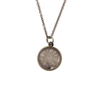 Hermes Bijouterie Fantaisie White Butterfly Coin Necklace Silver — view 2