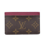 Louis Vuitton Card Holder Sample Case Brown Pink Monogram Pattern RI