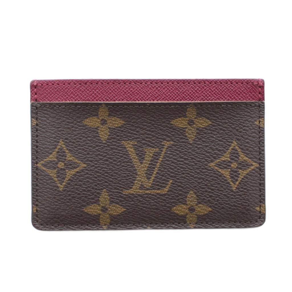 Louis Vuitton Card Holder Sample Case Brown Pink Monogram Pattern RI