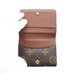 Louis Vuitton Coin Case Wallet Card Brown Snap Button Monogram Pattern RI — view 6