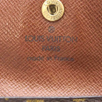 Louis Vuitton Coin Case Wallet Card Brown Snap Button Monogram Pattern RI — view 7