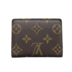 Louis Vuitton Coin Case Wallet Card Brown Snap Button Monogram Pattern RI — view 2