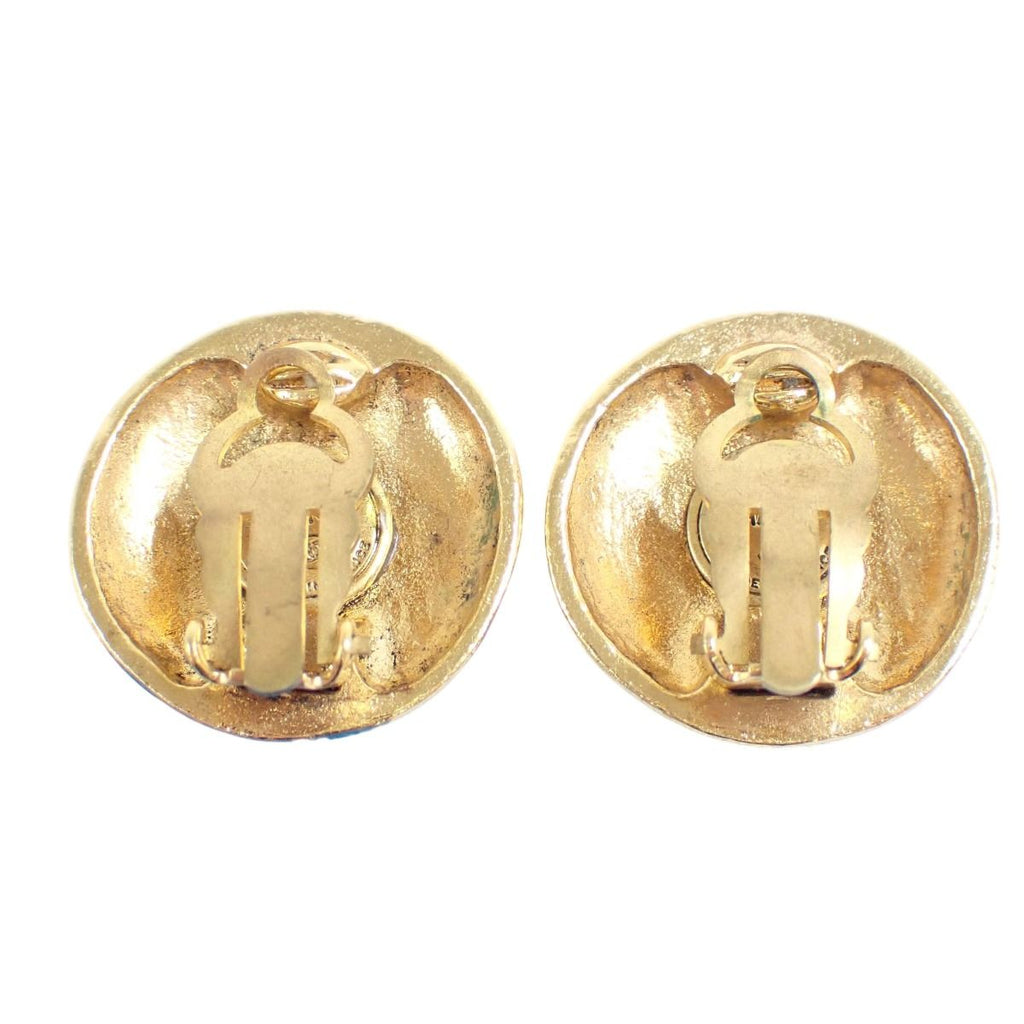 Chanel Large Earrings CC Logo Gold — view 2