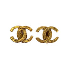 Chanel Vintage CC Logo Earrings Gold