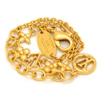 Louis Vuitton Baby Bracelet 15.2 18.7 cm Gold Color Metal LV Initial Monogram — view 5