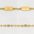 Louis Vuitton Baby Bracelet 15.2 18.7 cm Gold Color Metal LV Initial Monogram — view 6