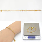 Louis Vuitton Baby Bracelet 15.2 18.7 cm Gold Color Metal LV Initial Monogram — view 7