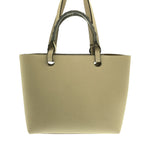 Loewe Anagram Small Leather Tote Light Oats — view 4