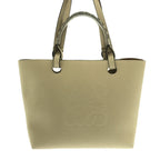 Loewe Anagram Small Leather Tote Light Oats — view 3