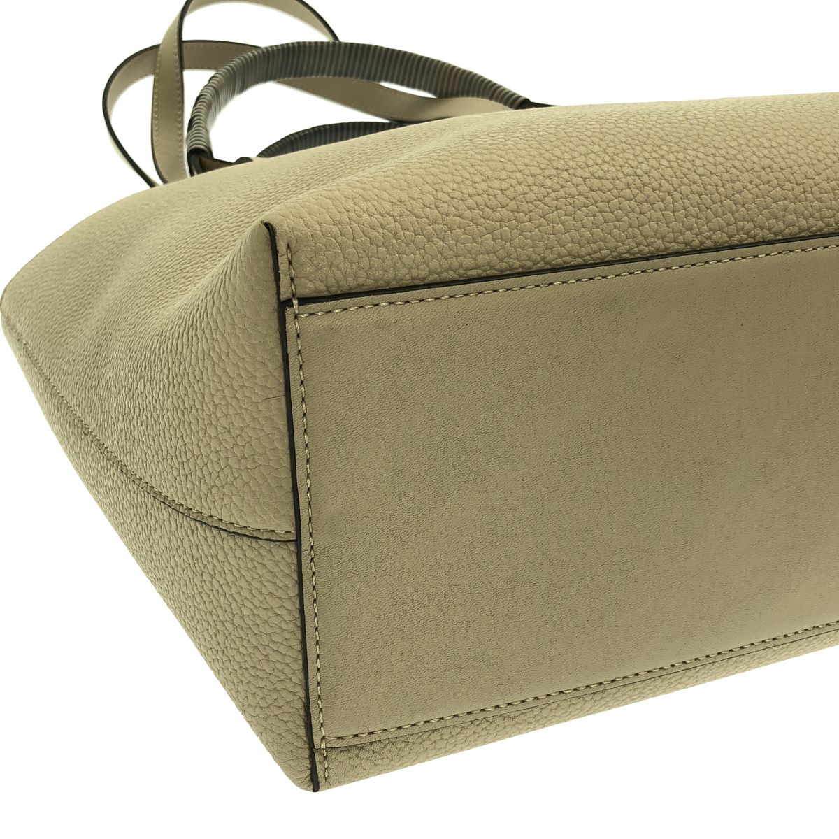 Loewe Anagram Small Leather Tote Light Oats — view 8