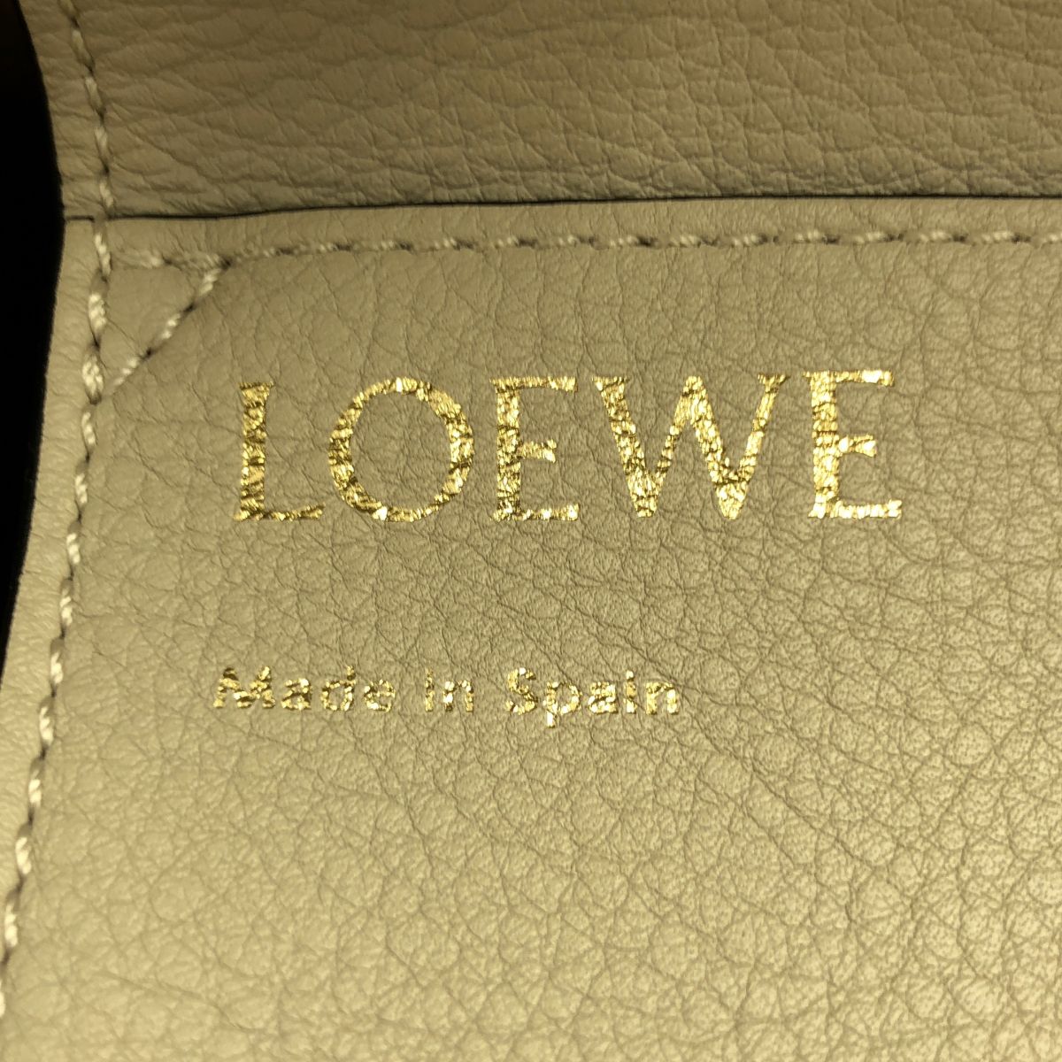 Loewe Anagram Small Leather Tote Light Oats — view 6