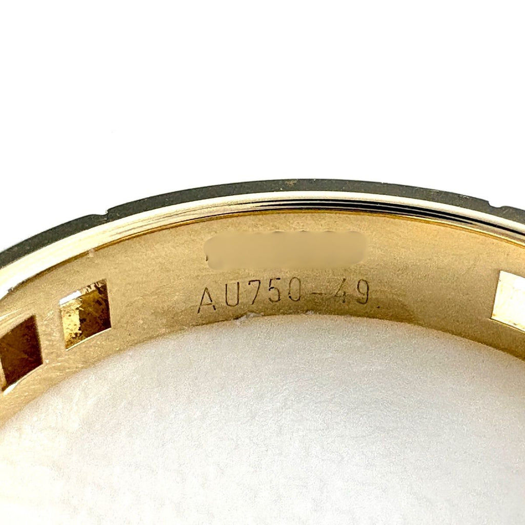 Hermes Ever Herakles Ring YG Yellow Gold Pave Diamond — view 6