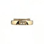 Hermes Ever Herakles Ring YG Yellow Gold Pave Diamond