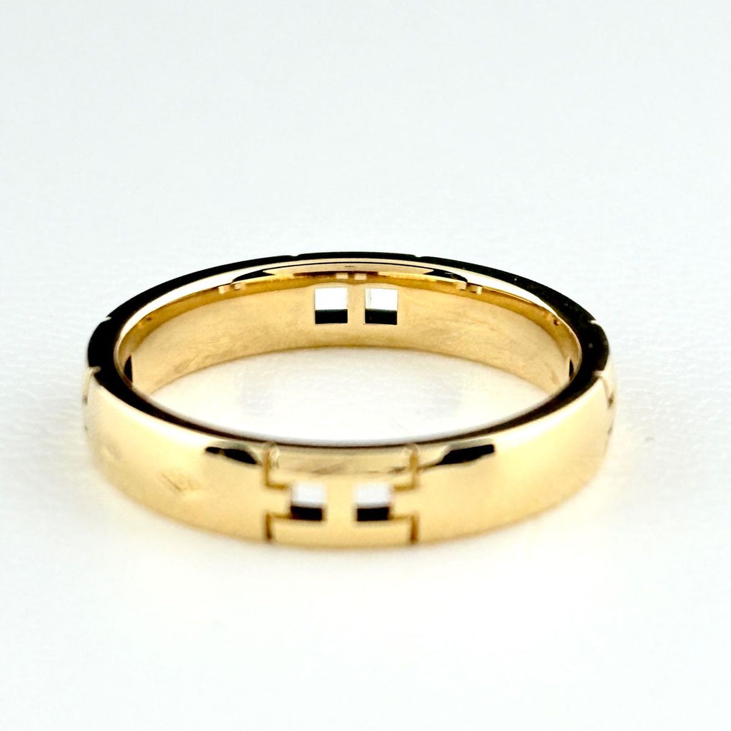 Hermes Ever Herakles Ring YG Yellow Gold Pave Diamond — view 3