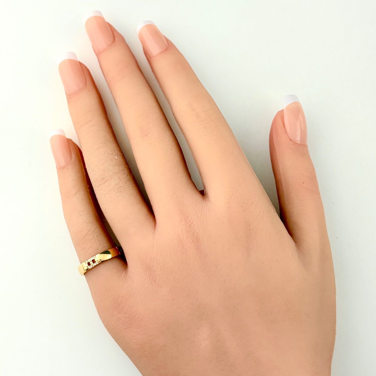 Hermes Ever Herakles Ring YG Yellow Gold Pave Diamond — view 4