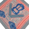 Hermes Scarf Carre 90 Light Pink Light Blue White Boucles Et Galons du Tsar