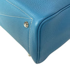 Hermes Shoulder Bag Victoria Tout 35 Blue Jean Silver — view 8