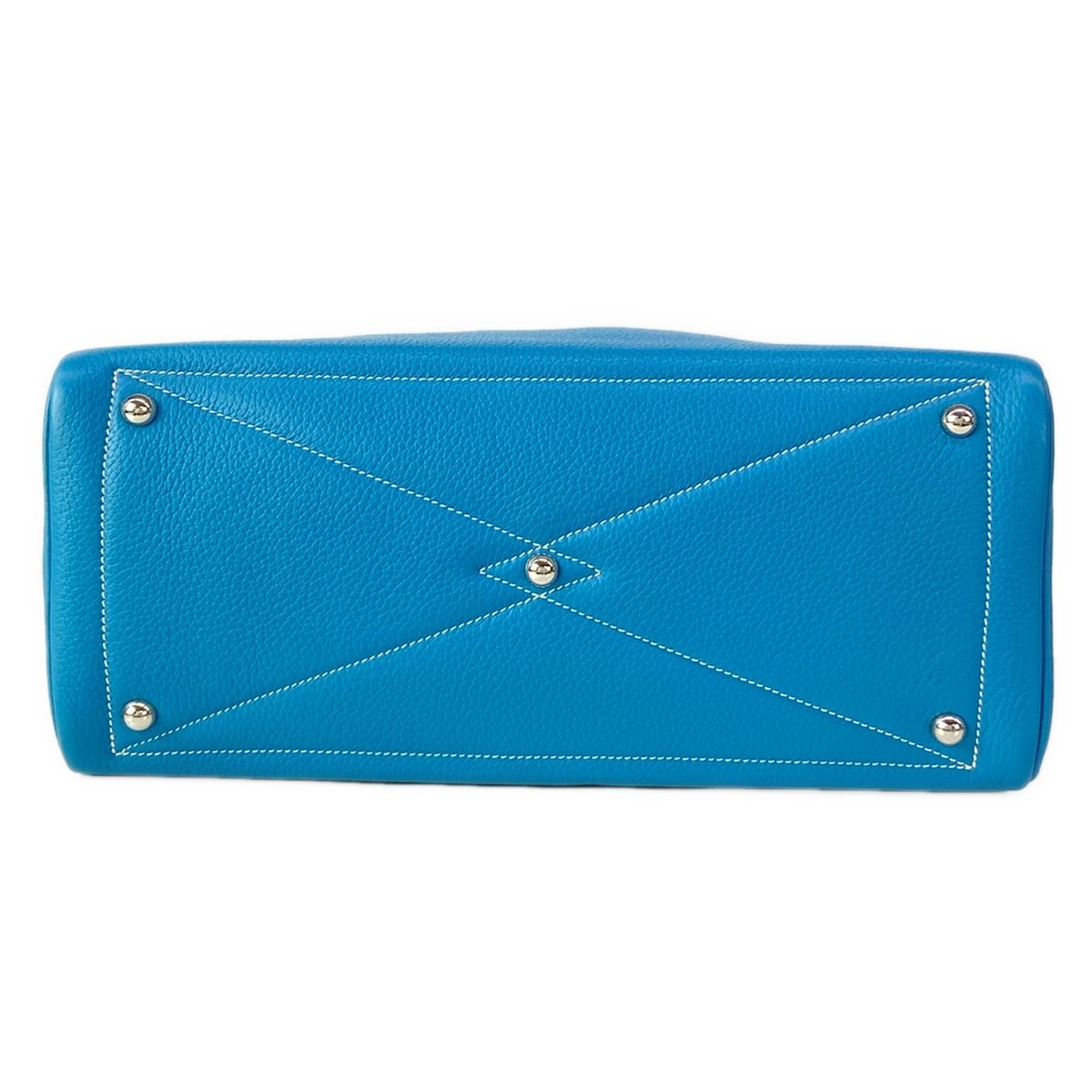 Hermes Shoulder Bag Victoria Tout 35 Blue Jean Silver — view 5